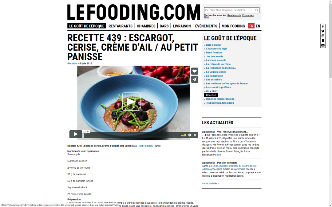 @Lefooding.com // Escargots, cerises, ail noir