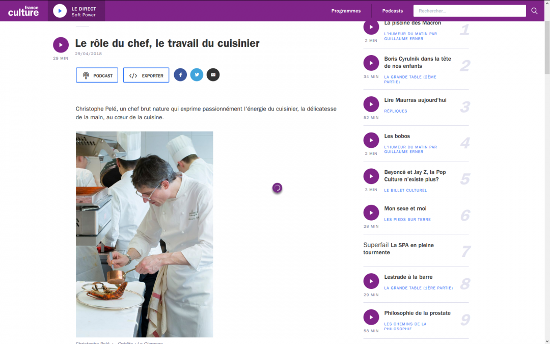 @On ne parle pas la bouche pleine // Le travail du cuisinier