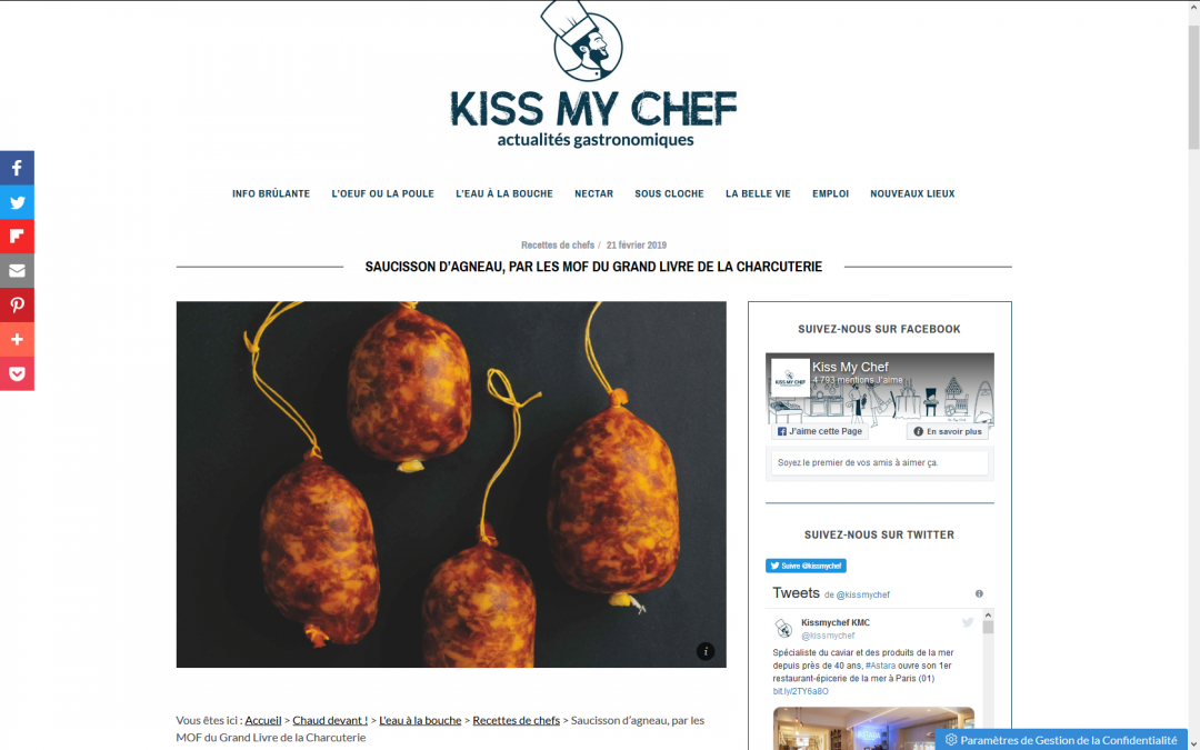 @Kiss my chef // Saucisson d’agneau